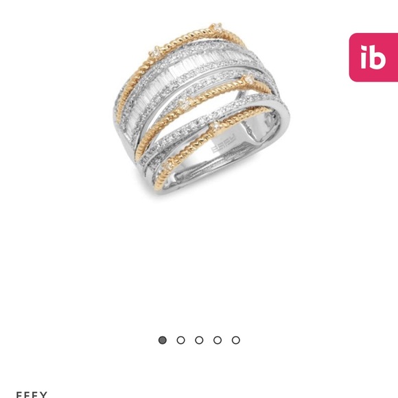 Effy Two Tone Diamond Ring - Picture 9 of 9